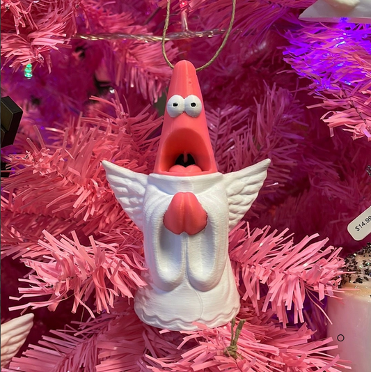 Patrick Star Angel Christmas Ornament