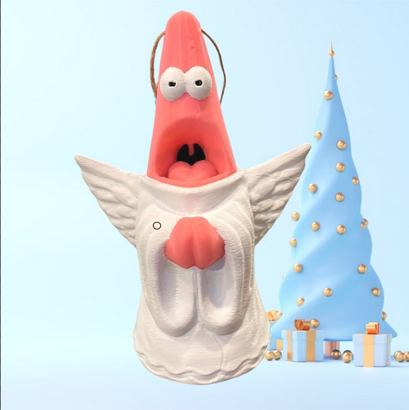 Patrick Star Angel Christmas Ornament