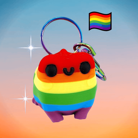 Pride Rainbow Frog Keychain!