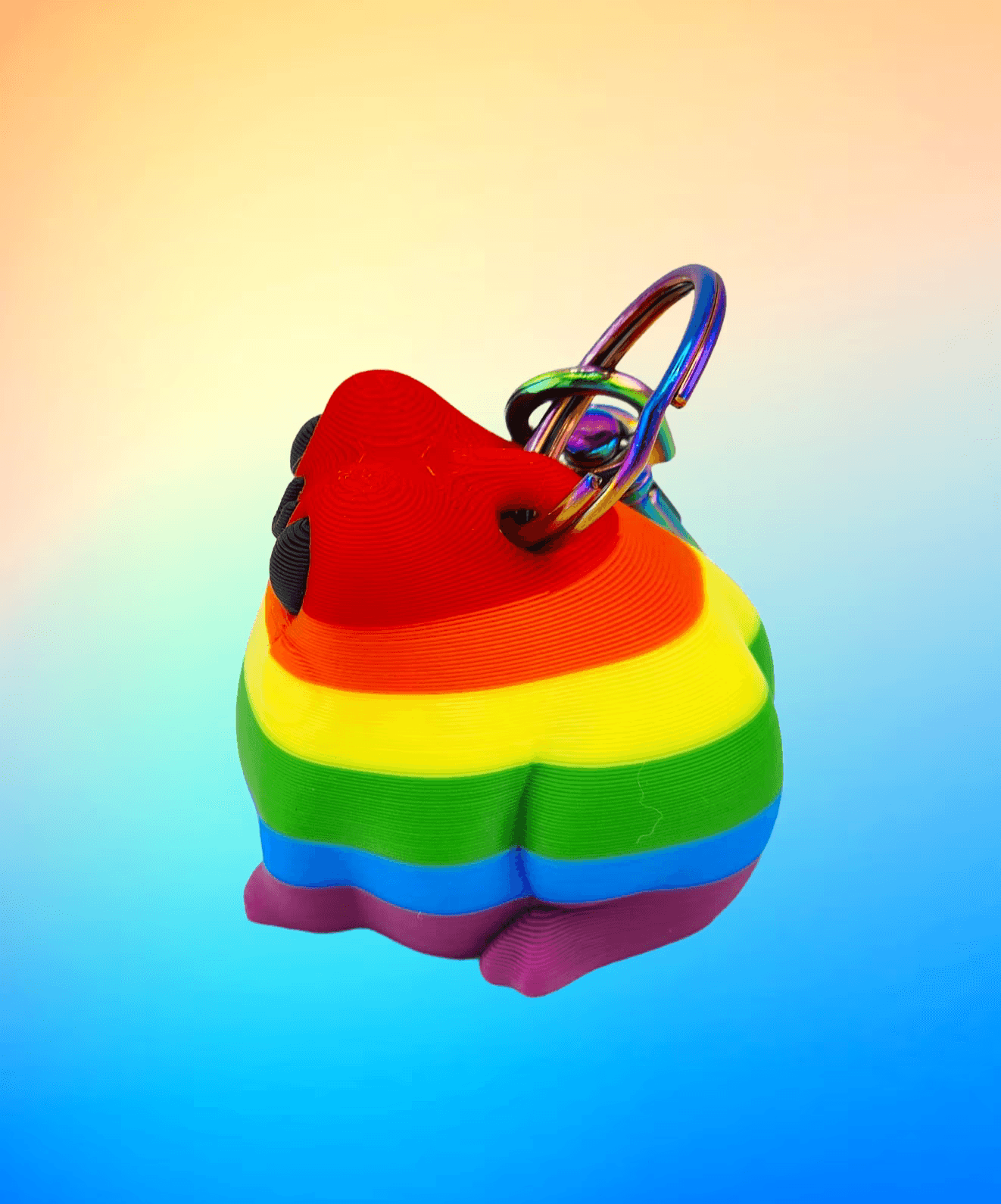 Pride Rainbow Frog Keychain!