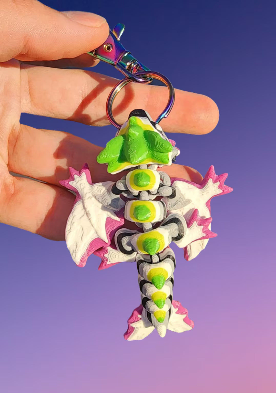 Aroace Pride Dragon - Articulated Keychain