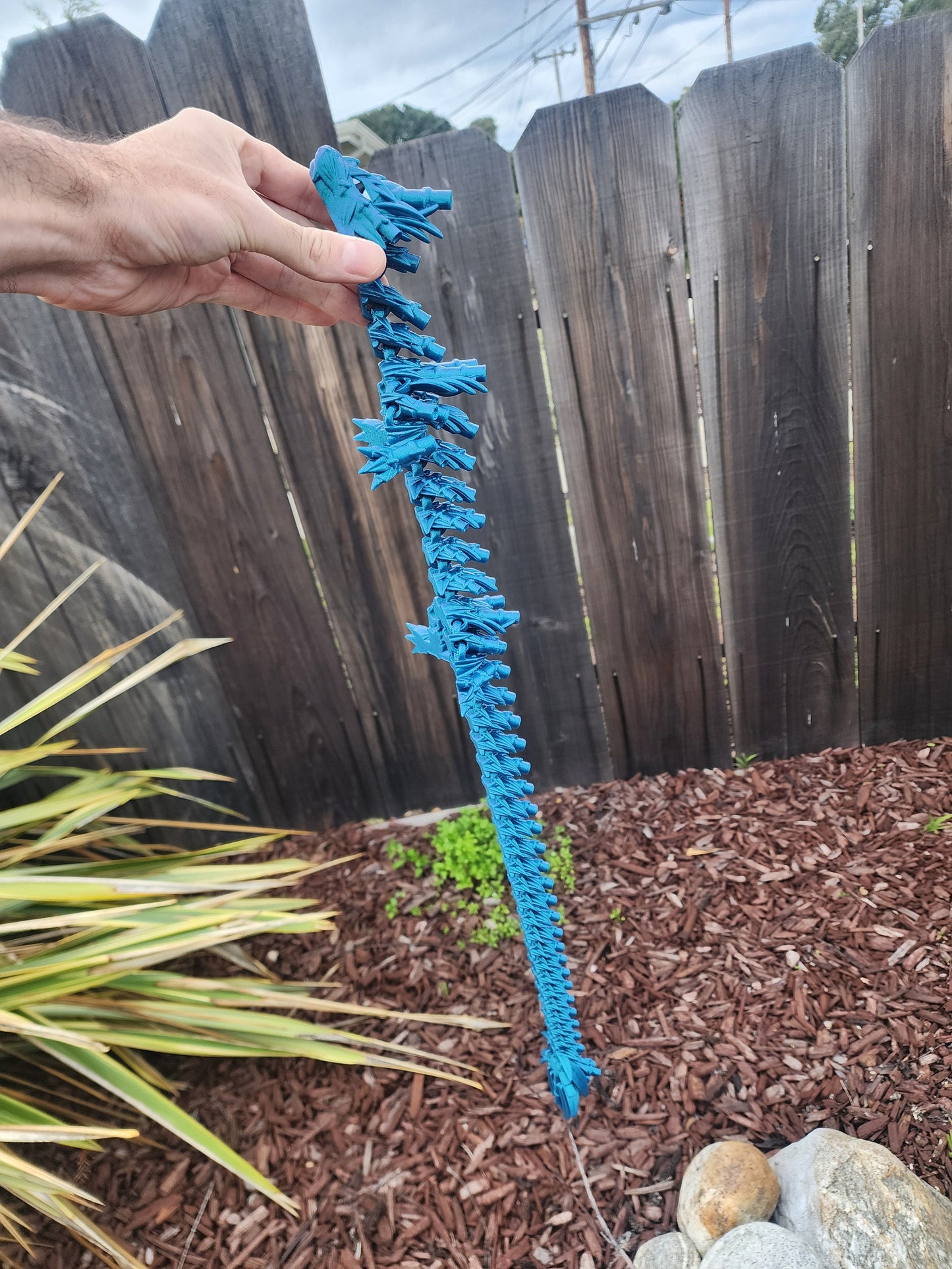 Large Bamboo Dragon, over 2ft Long, 3D Printed, Choose from Amazing Colors, Articulated Fidget Toy