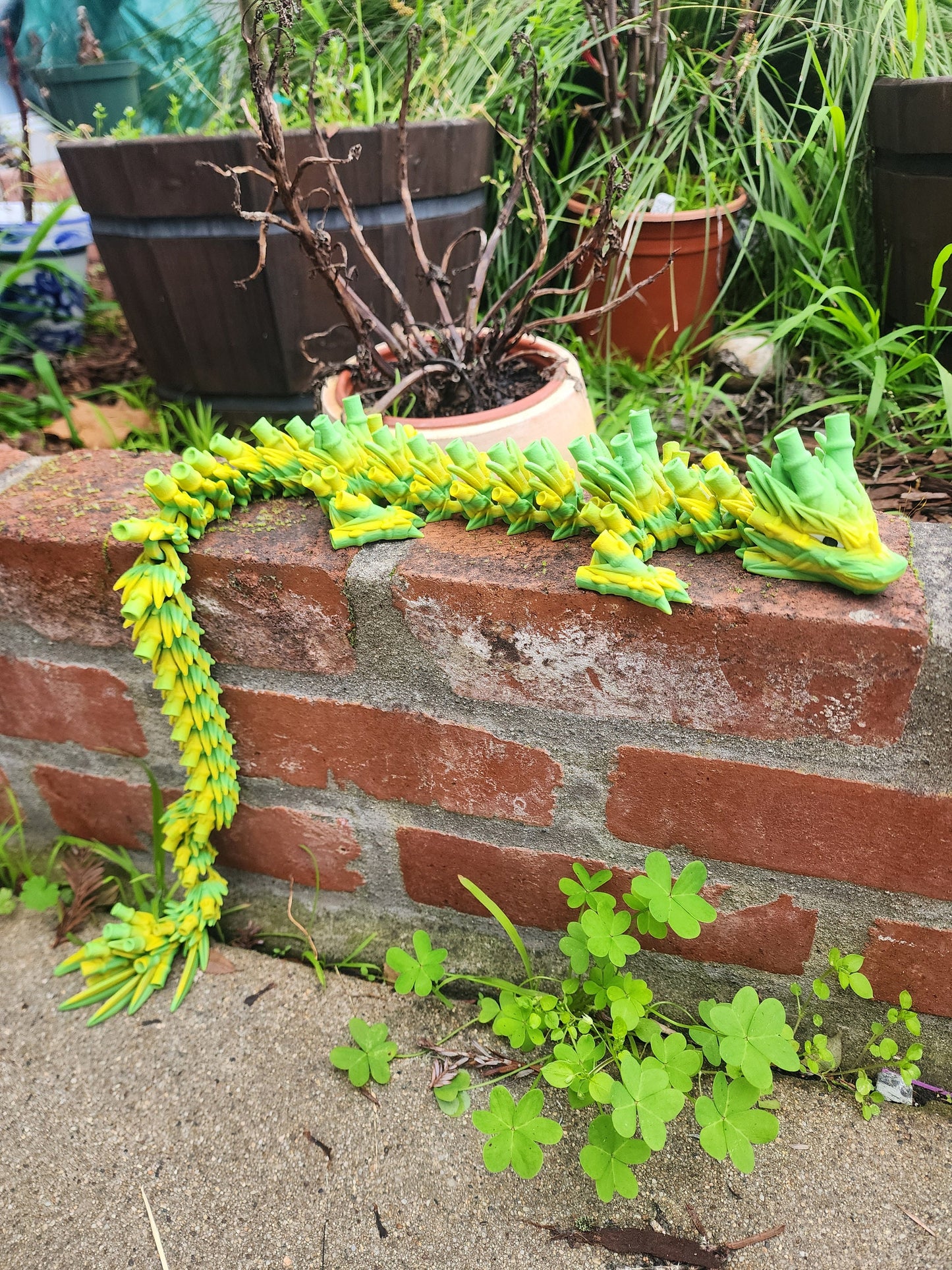 Large Bamboo Dragon, over 2ft Long, 3D Printed, Choose from Amazing Colors, Articulated Fidget Toy