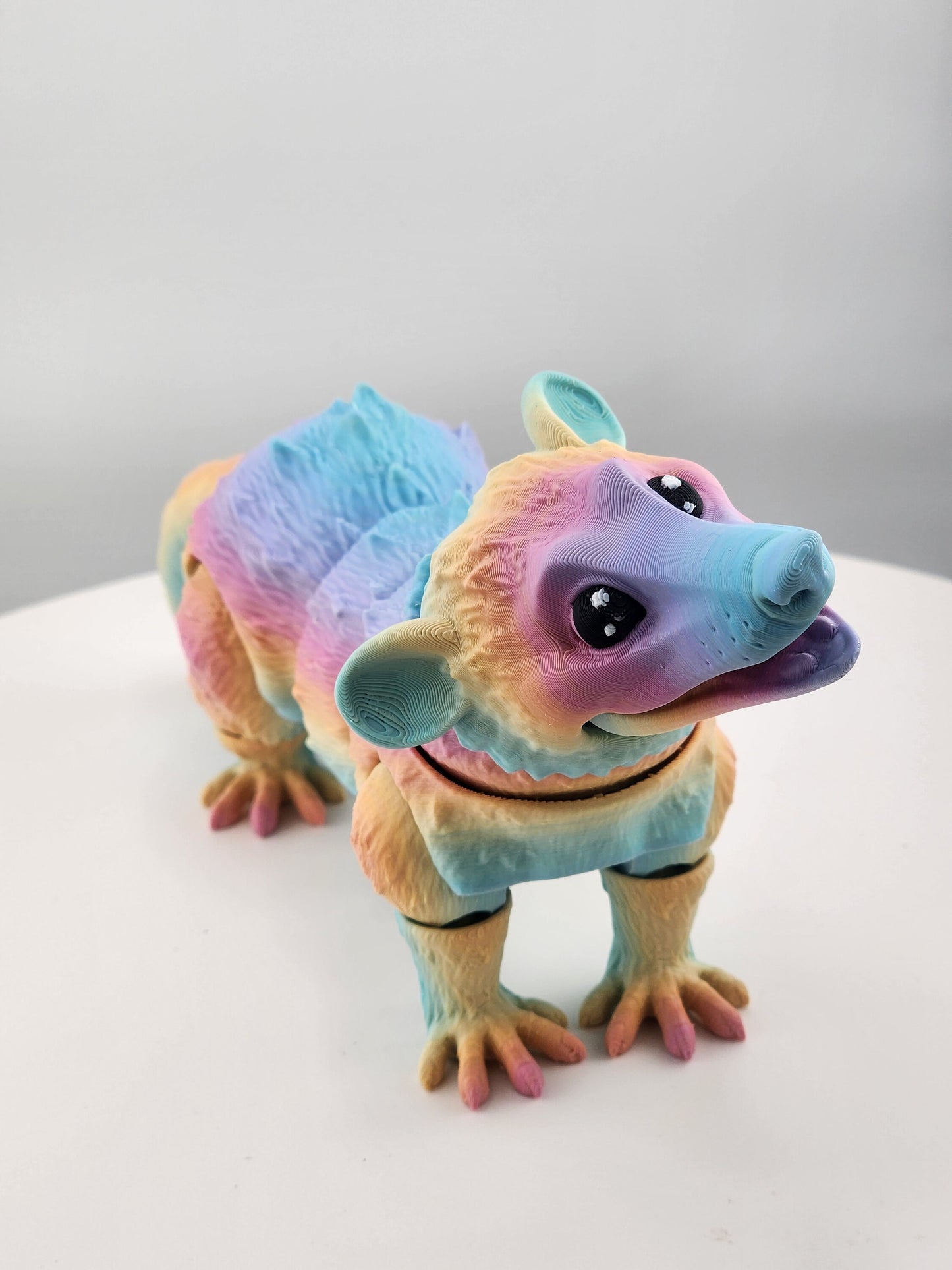 Adorable Opossum Toy, 3D Printed, Articulated, Fidget Toy, Great Gift, Customizable Colors