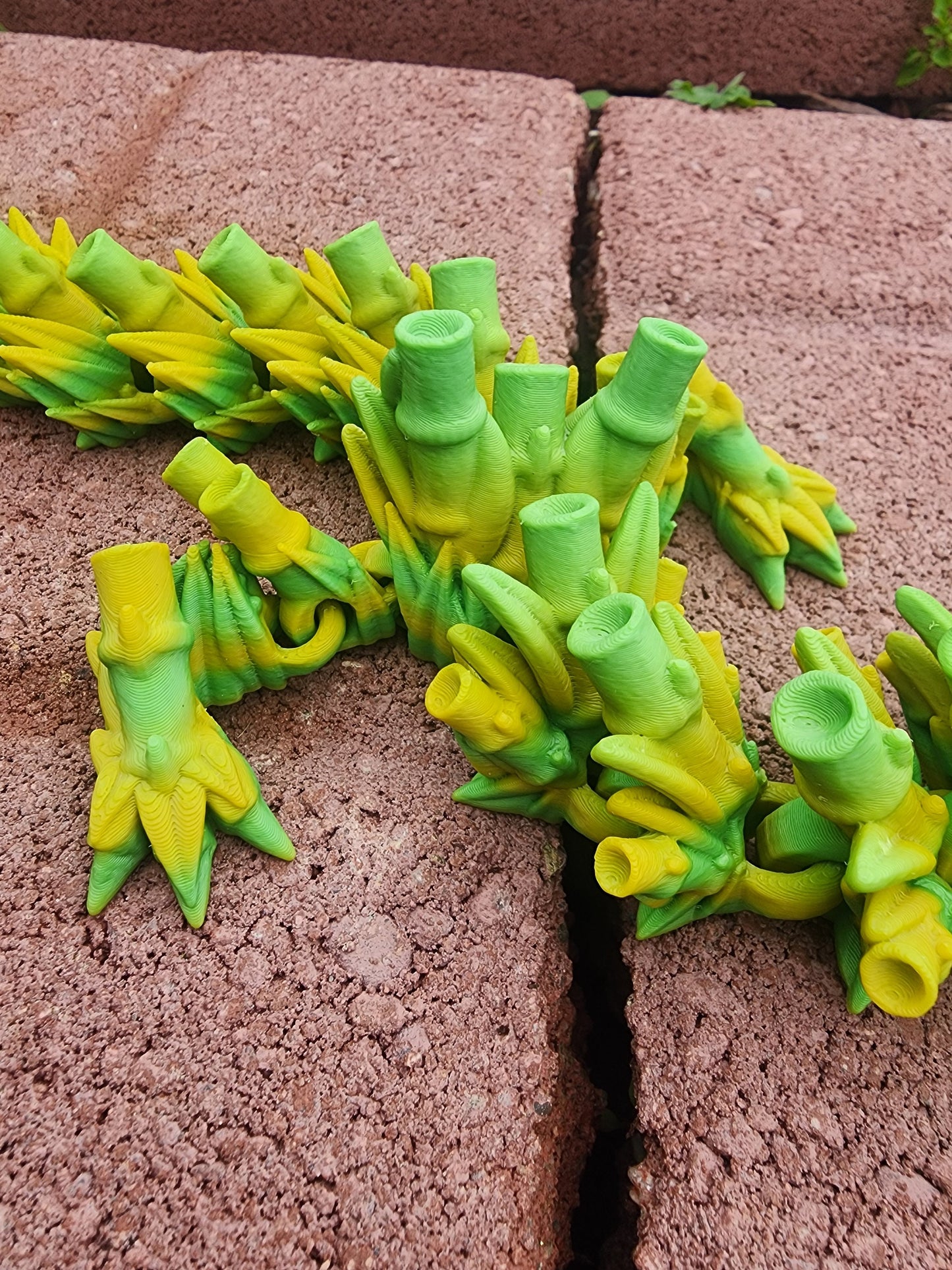 Large Bamboo Dragon, over 2ft Long, 3D Printed, Choose from Amazing Colors, Articulated Fidget Toy