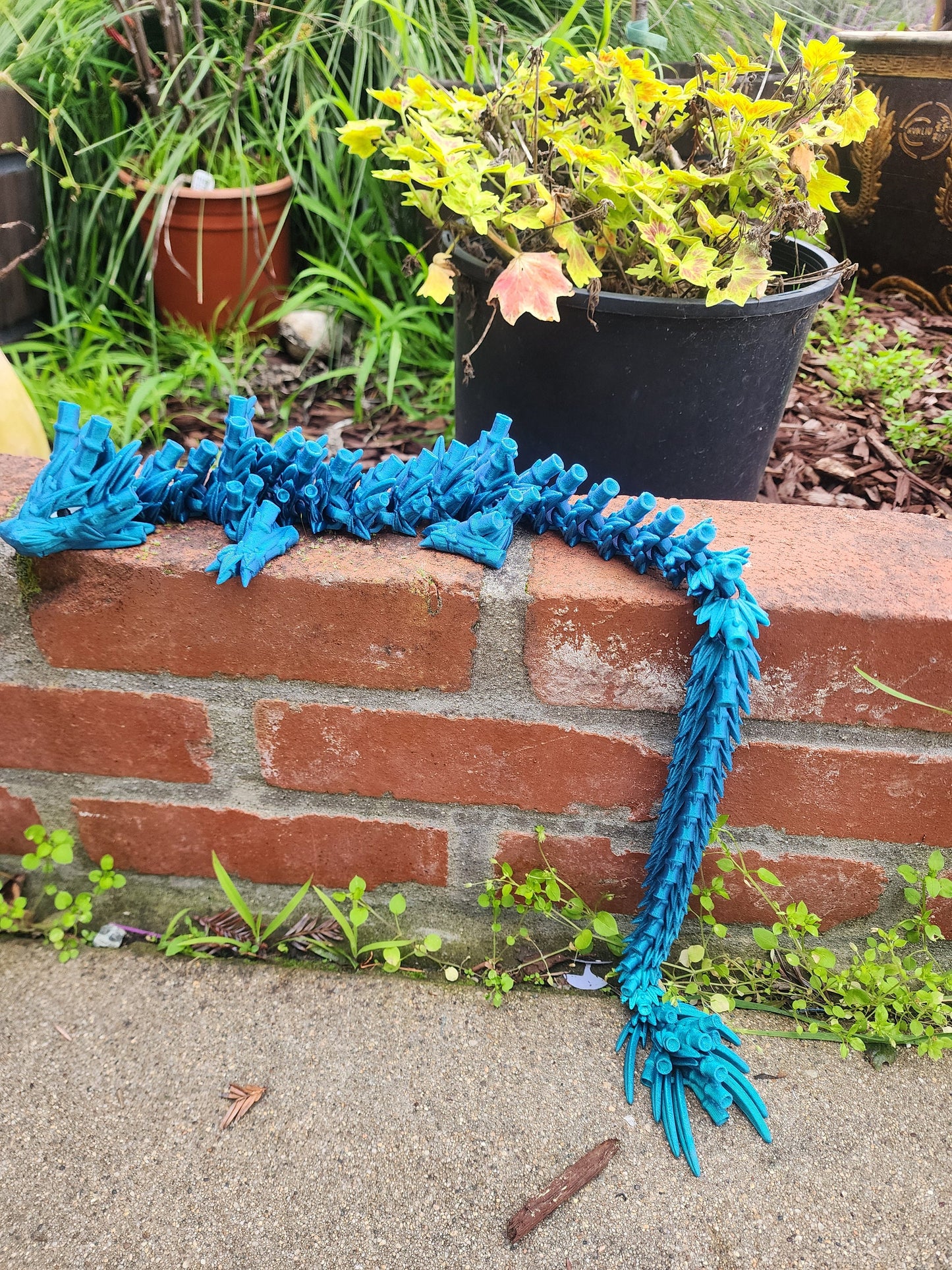 Large Bamboo Dragon, over 2ft Long, 3D Printed, Choose from Amazing Colors, Articulated Fidget Toy