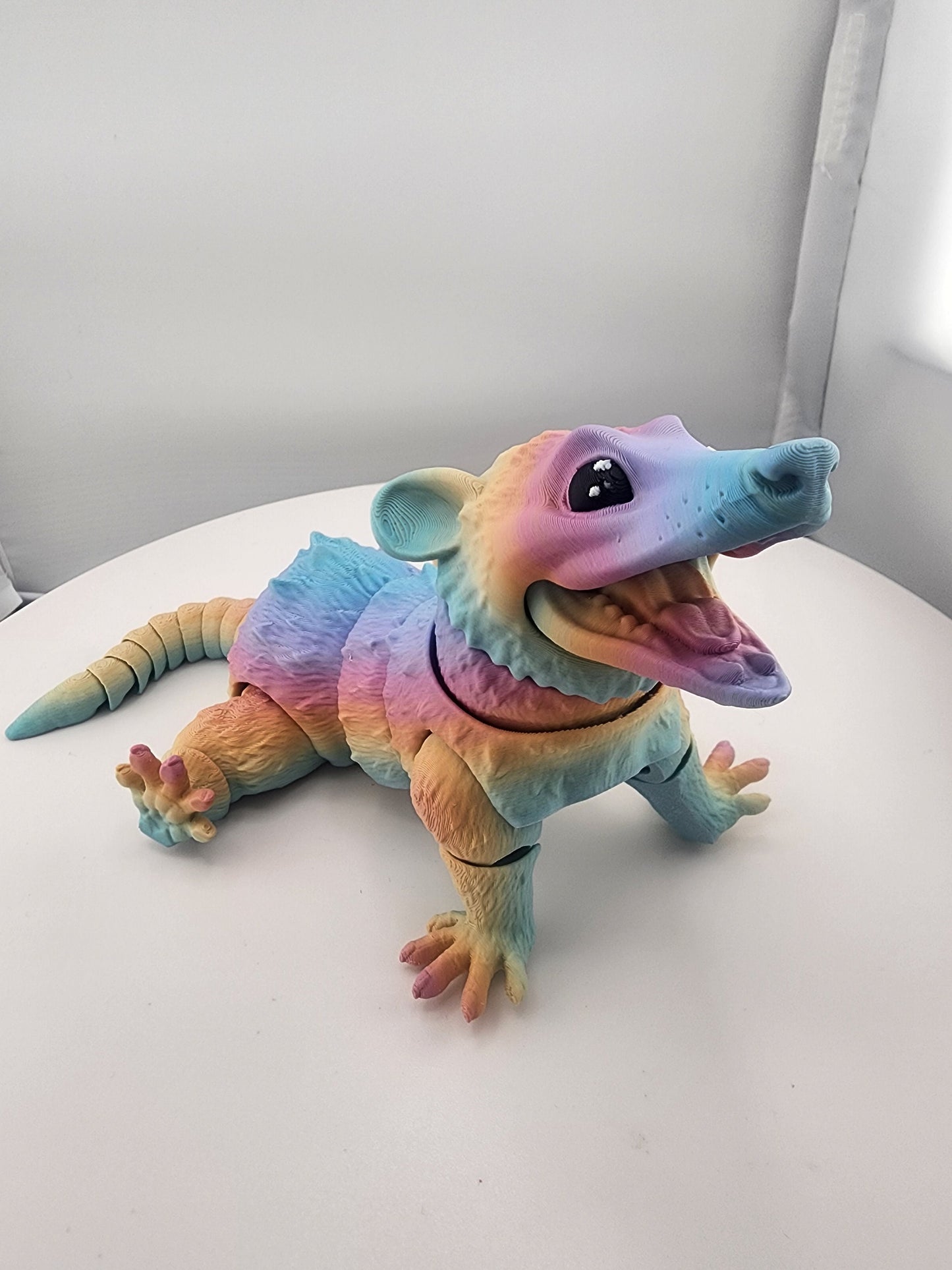 Adorable Opossum Toy, 3D Printed, Articulated, Fidget Toy, Great Gift, Customizable Colors