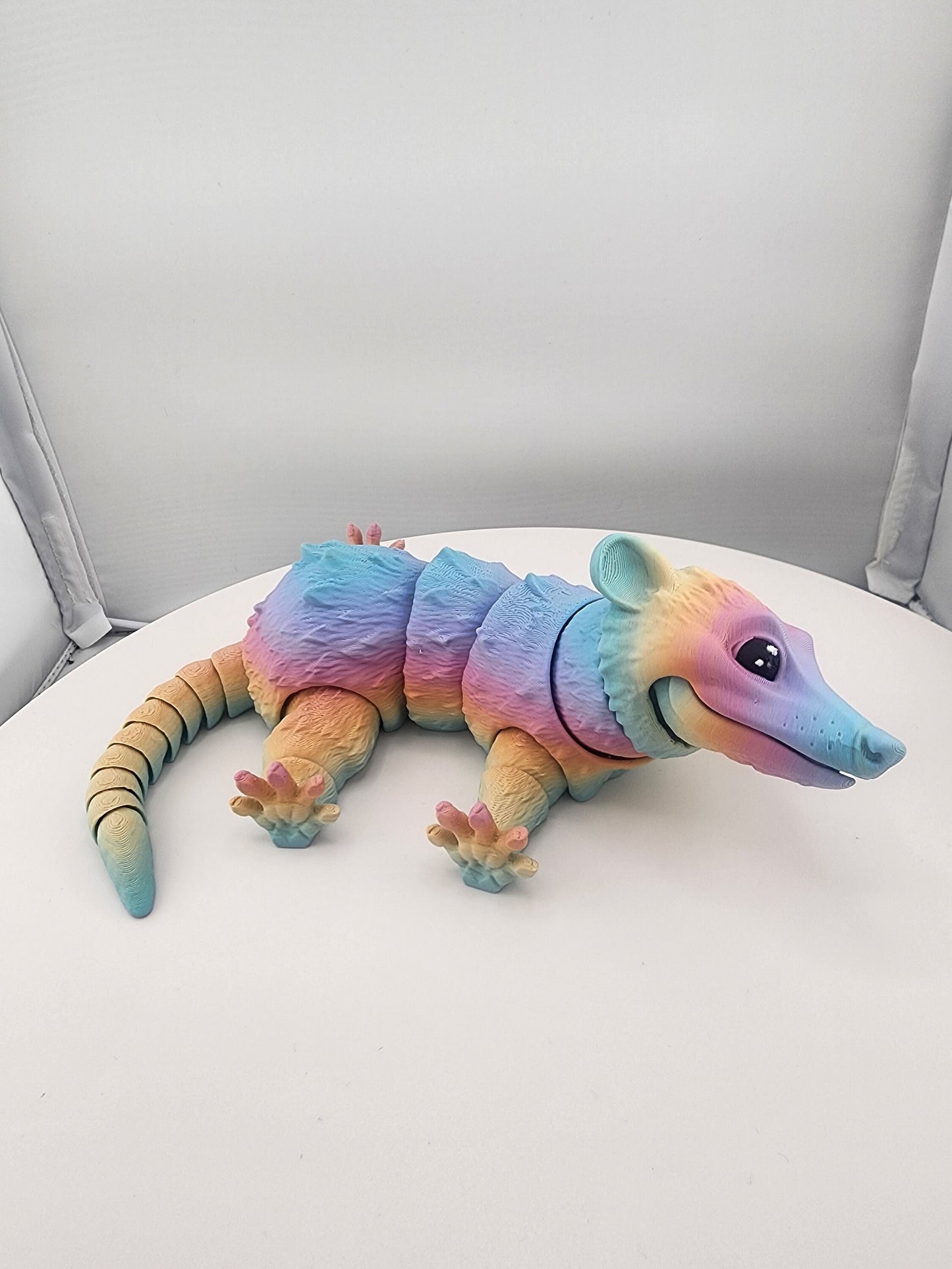 Adorable Opossum Toy, 3D Printed, Articulated, Fidget Toy, Great Gift, Customizable Colors