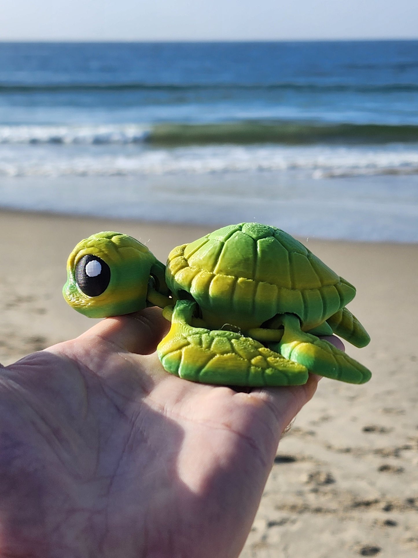 Baby Sea Turtle, Articulated Fidget Toy, Gift, Customizable, Fun, Weird