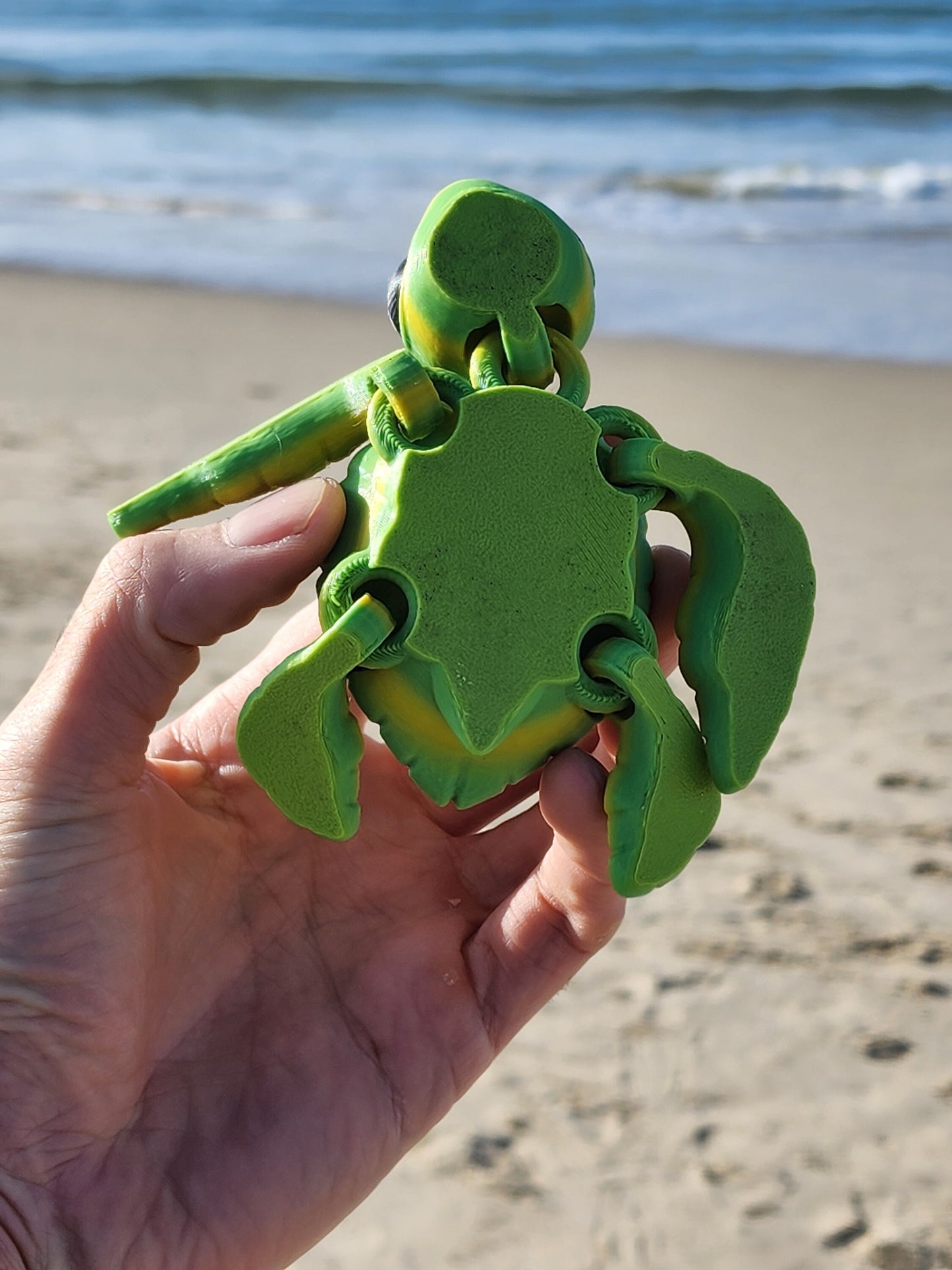 Baby Sea Turtle, Articulated Fidget Toy, Gift, Customizable, Fun, Weird