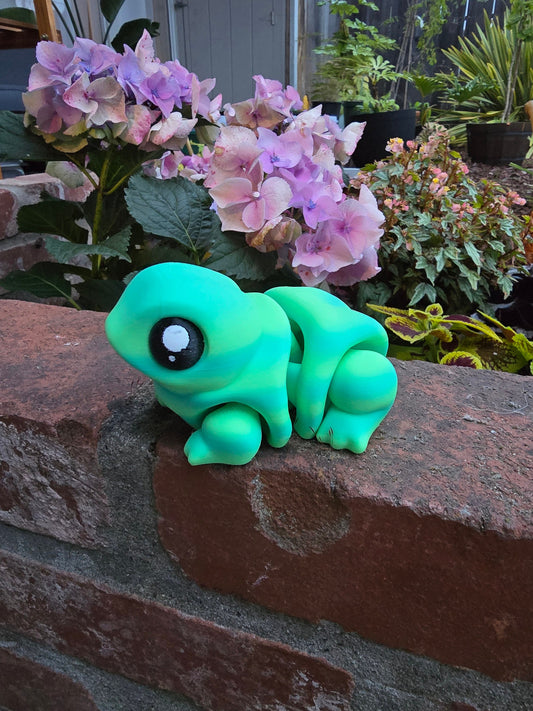 Adorage Articulated Frog Toy, 3D Printed, Cute, Great Gift Idea, Unique!