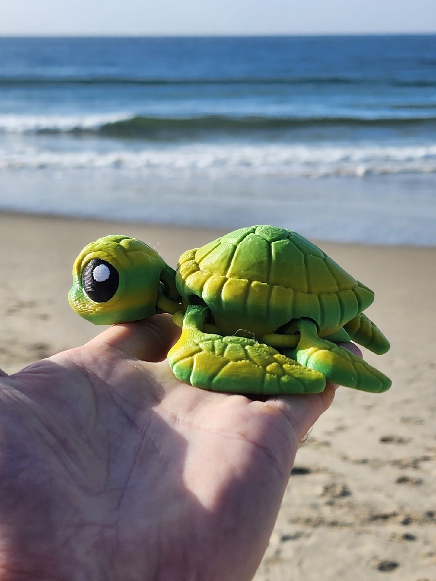 Baby Sea Turtle, Articulated Fidget Toy, Gift, Customizable, Fun, Weird