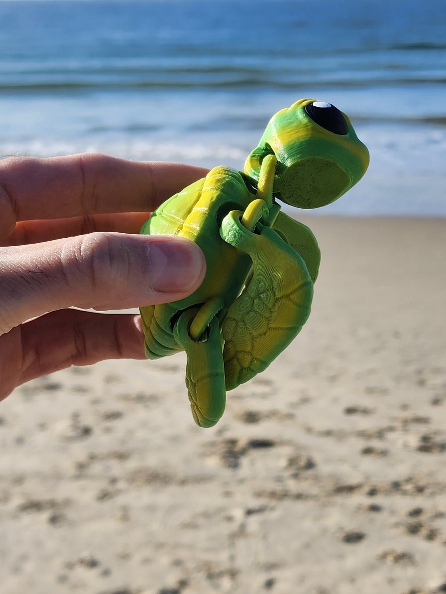 Baby Sea Turtle, Articulated Fidget Toy, Gift, Customizable, Fun, Weird