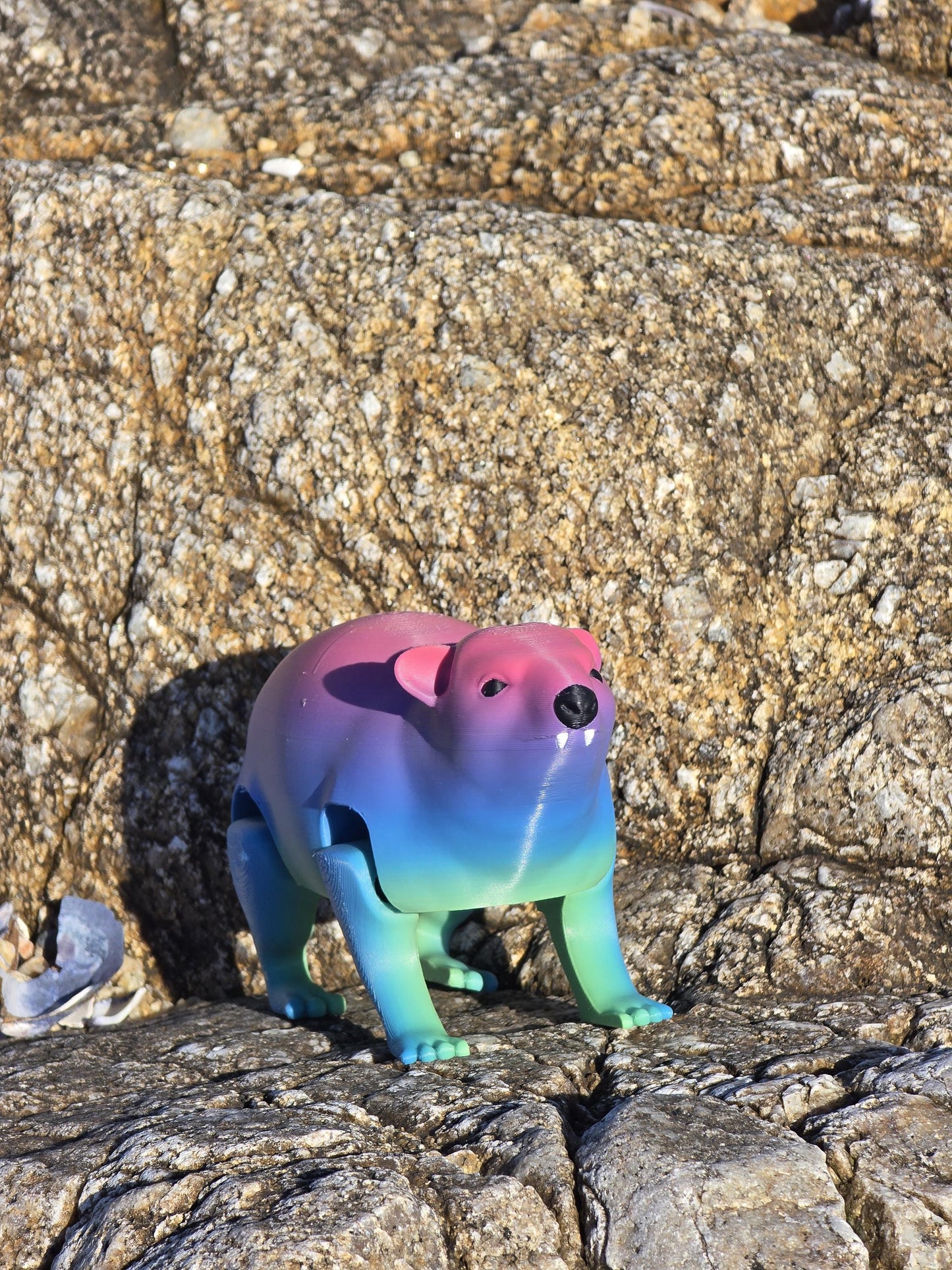 Rock Hyrax Toy  - 3D Printed, Full Color - Fun Gift - Key Buddies - Unique Item - Articulated - Fidget Toy, Handmade