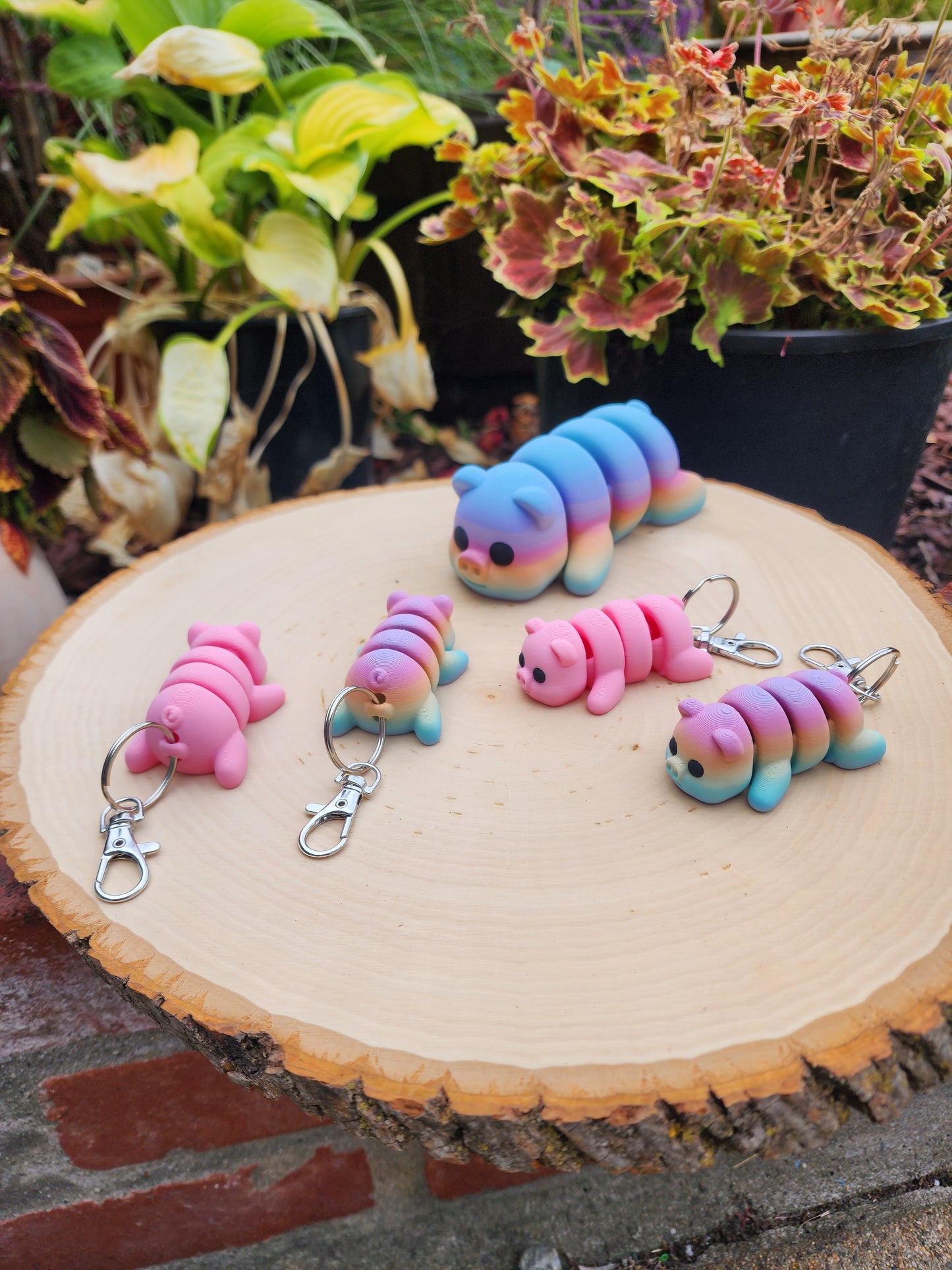 Little Piggies Articulated Toy or Keychain!