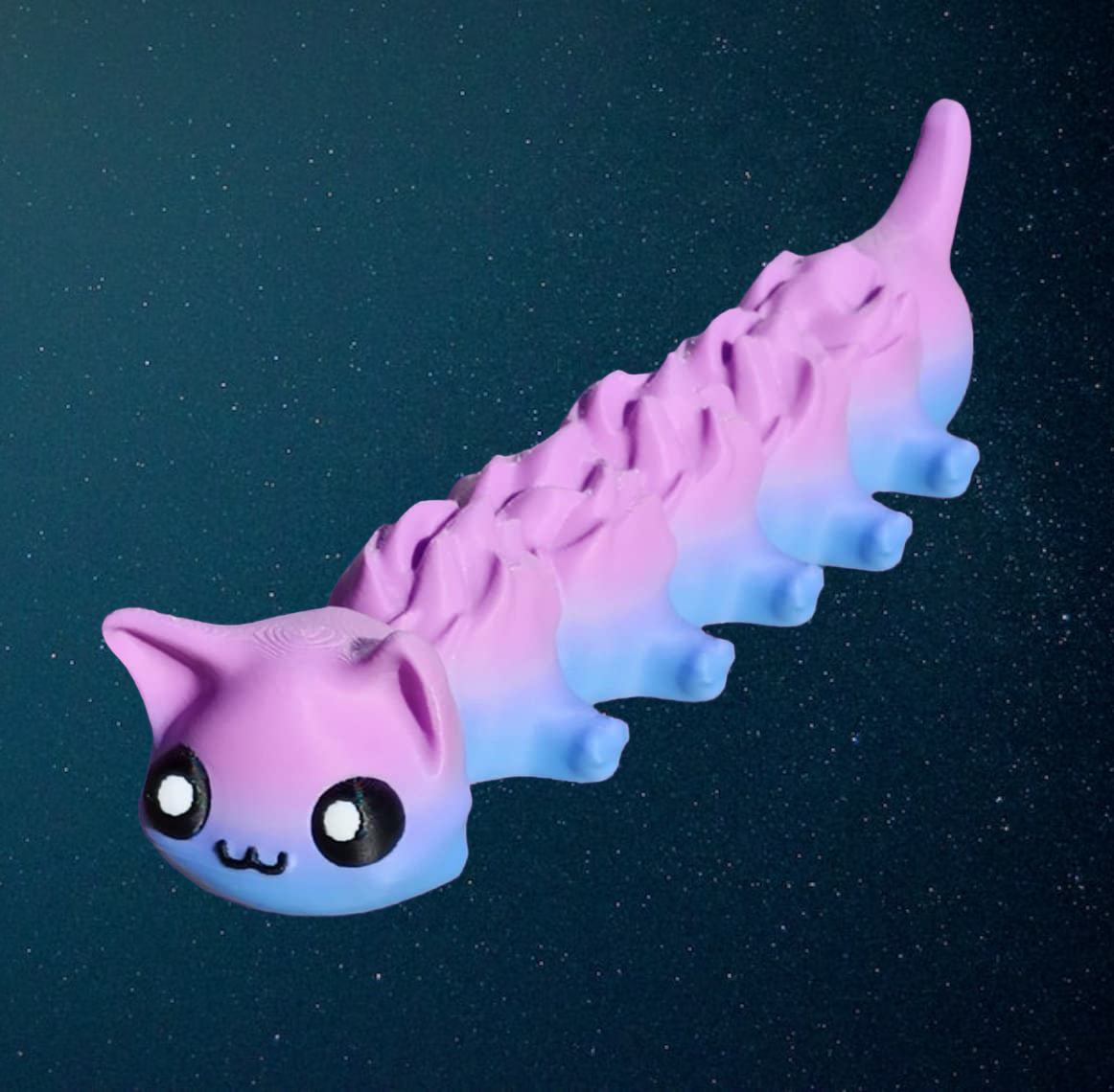 3D Printed Cat-terpillar - Articulated Fidget Toy