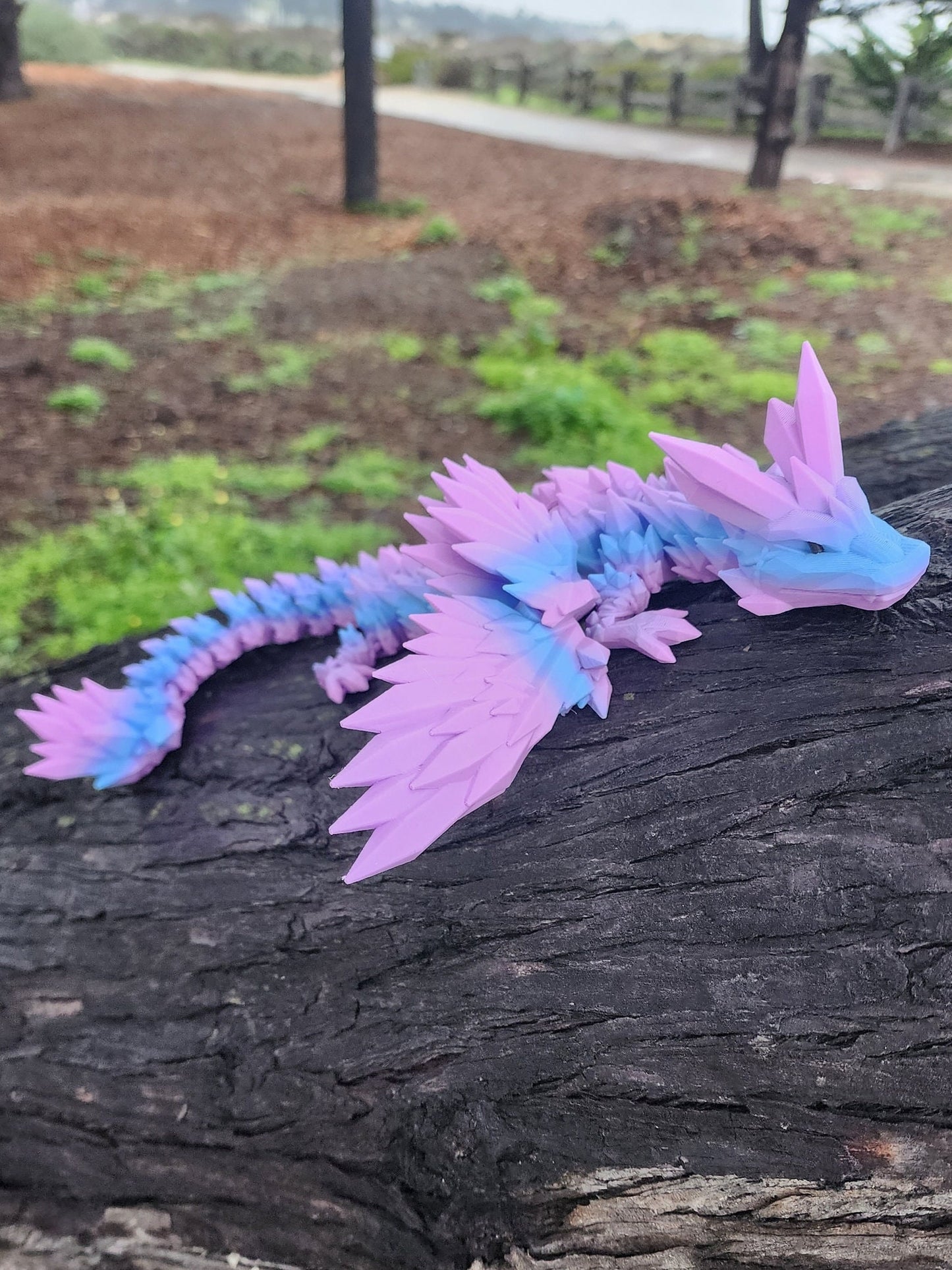 Large Crystal Dragon - Articulated Fidget Toy