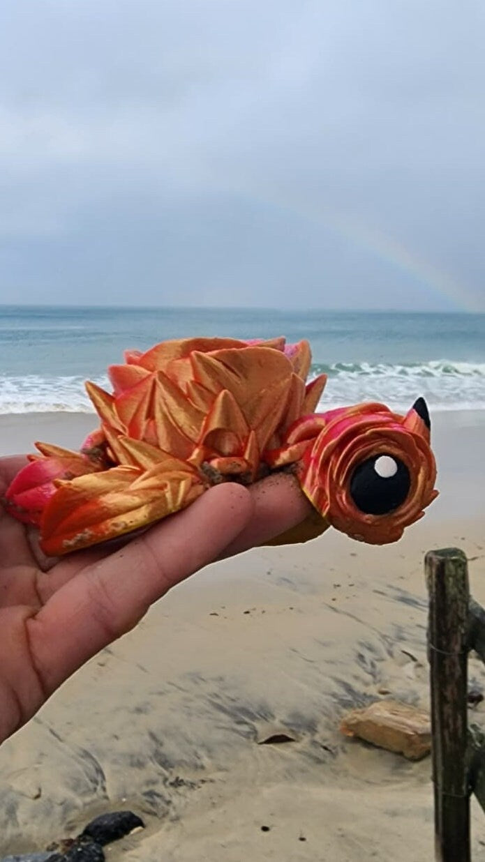 Rose Turtle - Articulated Fidget Toy