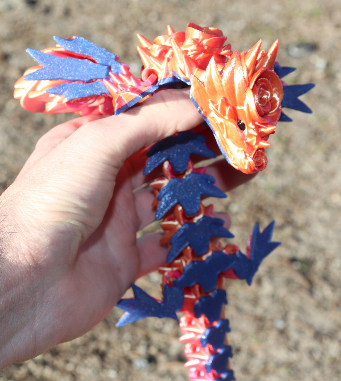 Large Winged Rose Dragon - Articulated Fidget Toy