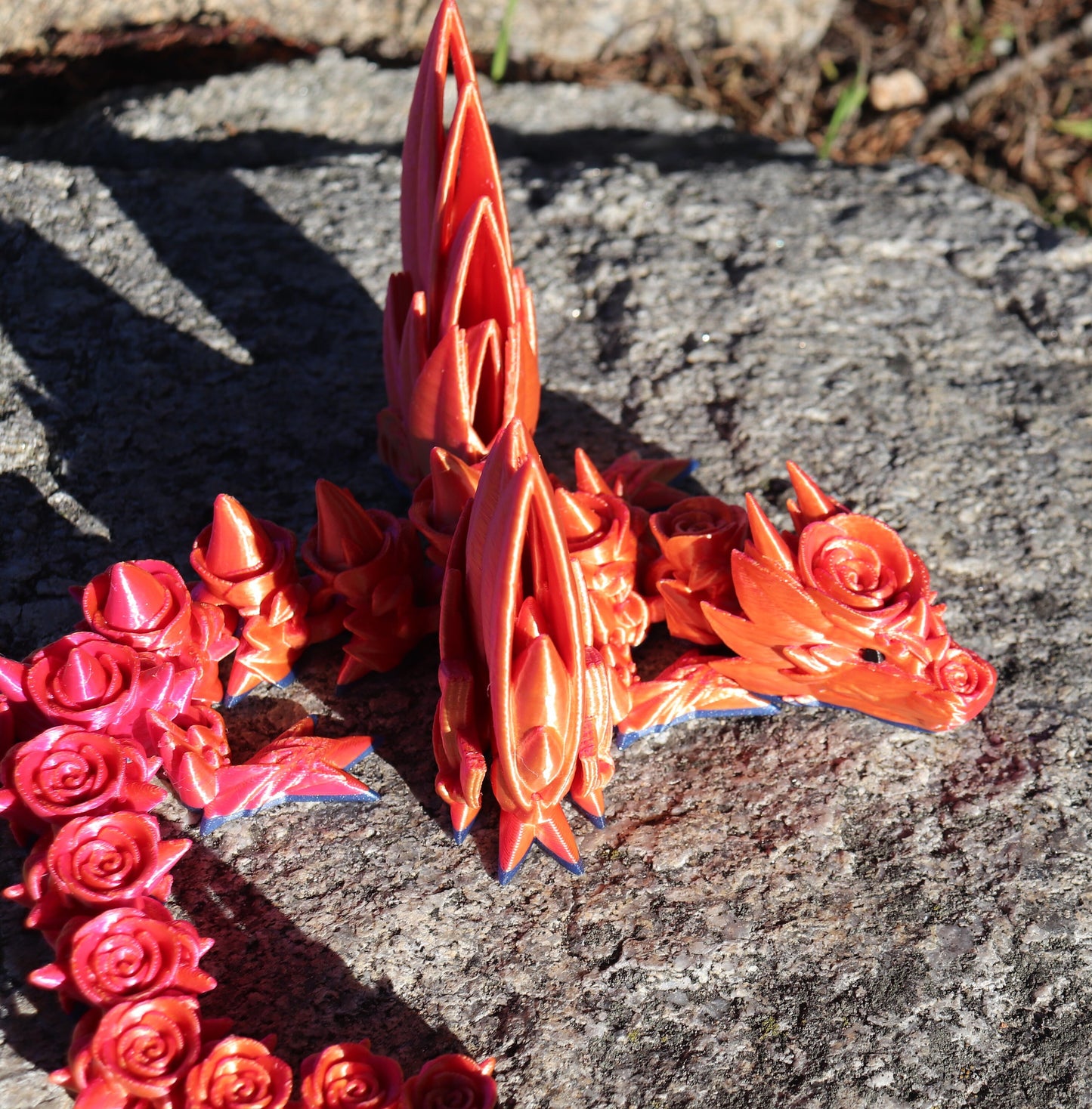 Large Winged Rose Dragon - Articulated Fidget Toy