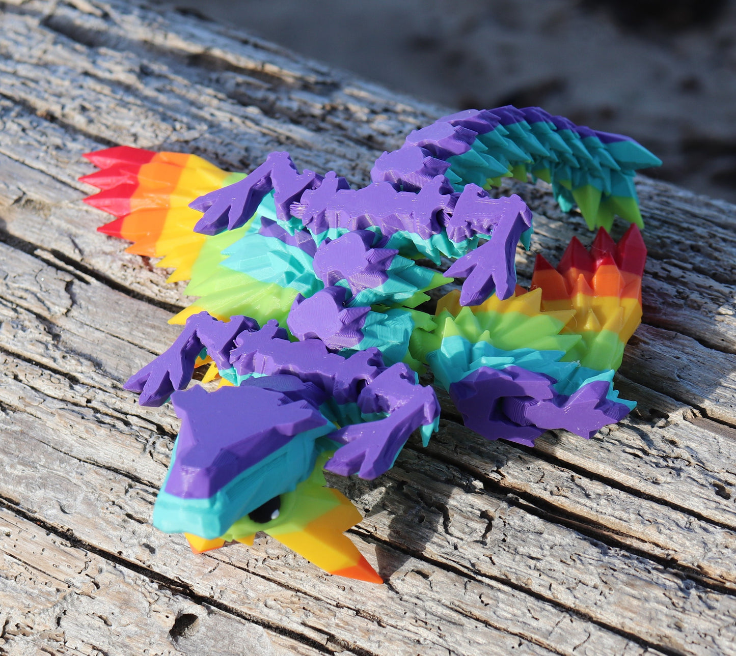 Pride Dragons, Rainbow, Bi, Trans, Articulated, Fidget Toy