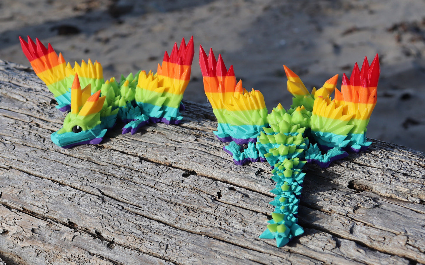 Pride Dragons, Rainbow, Bi, Trans, Articulated, Fidget Toy