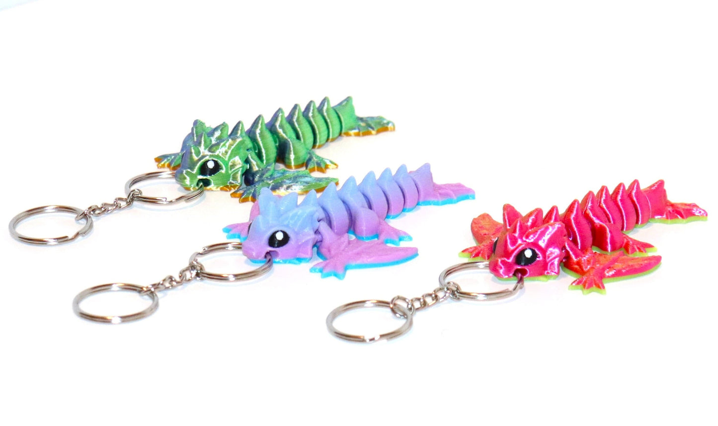 Dragon Keychain 3 Pack - Articulated Keychain