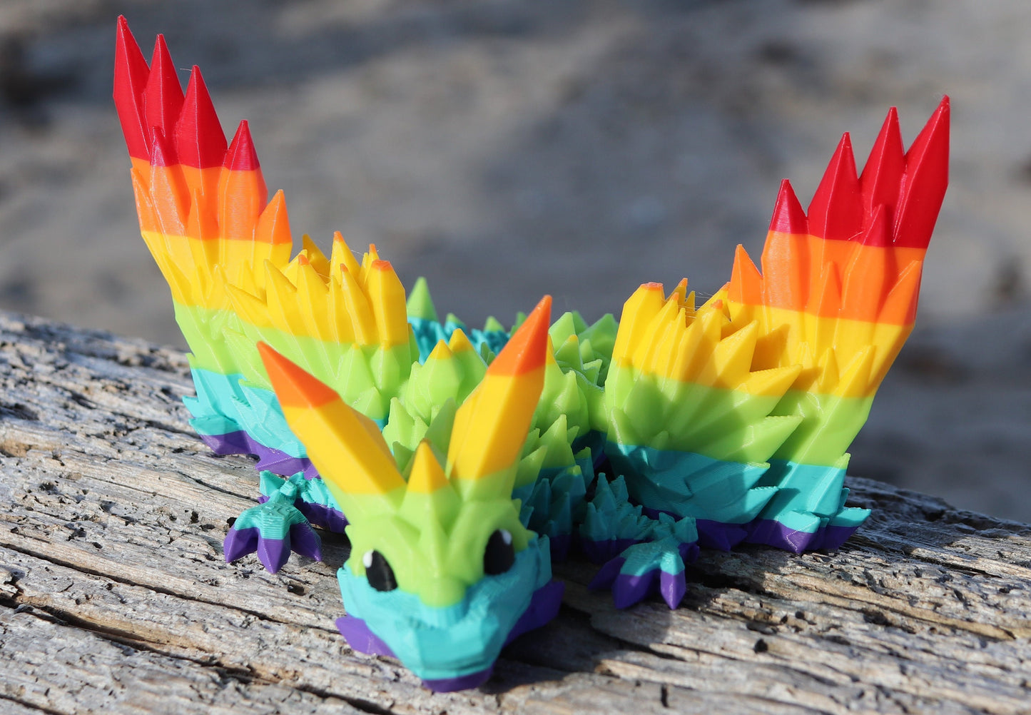 Pride Dragons, Rainbow, Bi, Trans, Articulated, Fidget Toy