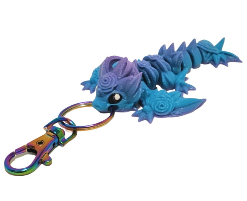 Rose Dragon Keychain 3 Pack - Articulated Keychain