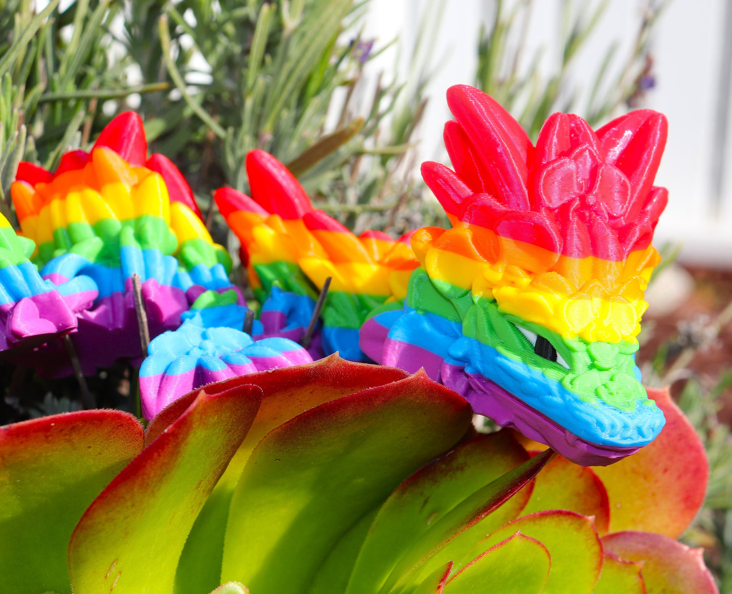 Rainbow Orchid Flower Dragon - Articulated Toy