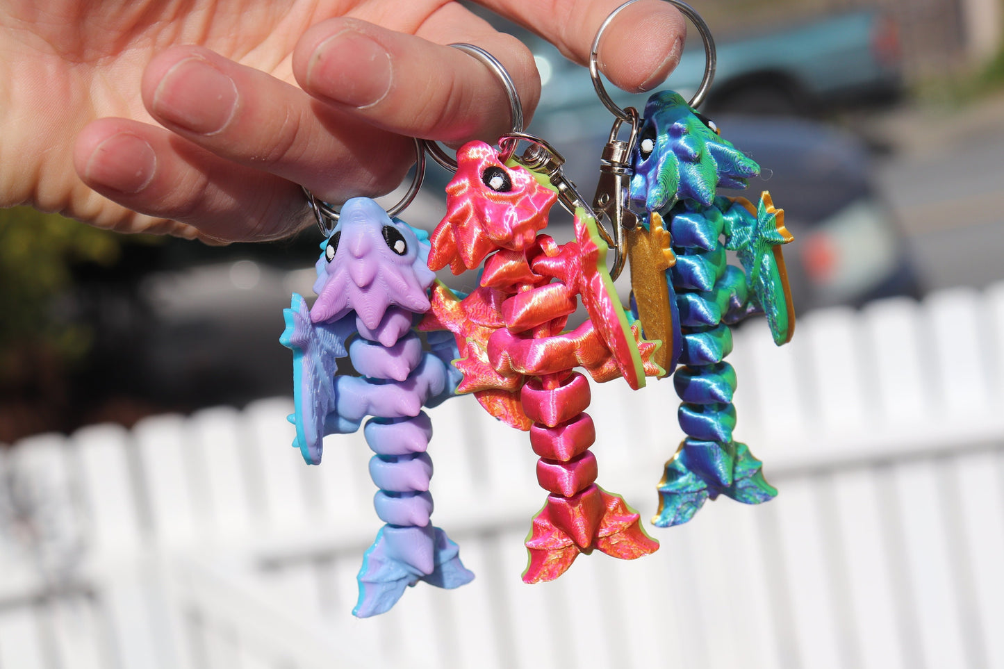 Dragon Keychain 3 Pack - Articulated Keychain