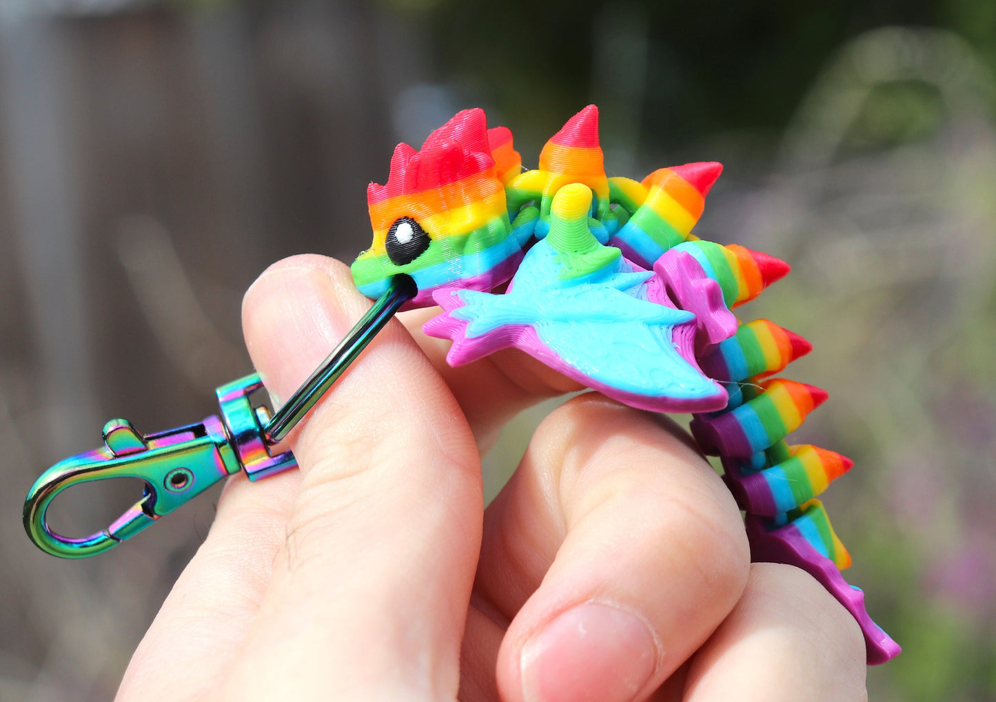 Pride Dragons, Rainbow, Bi, Trans, Articulated, Fidget Toy