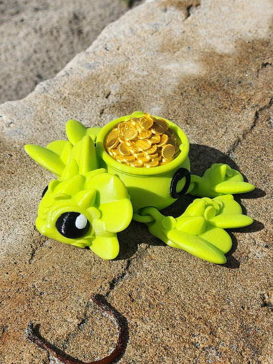 Pot of Gold Articulated Turle Toy - Stash Box