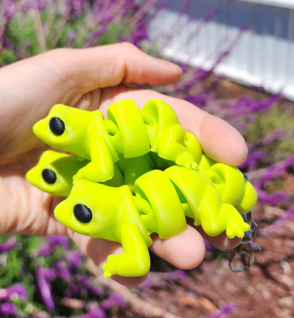 Lizard Fidget Springy Baby Lizard Keychain 3 Pack - Articulated Fidget Toy – Pigeon Print Shop