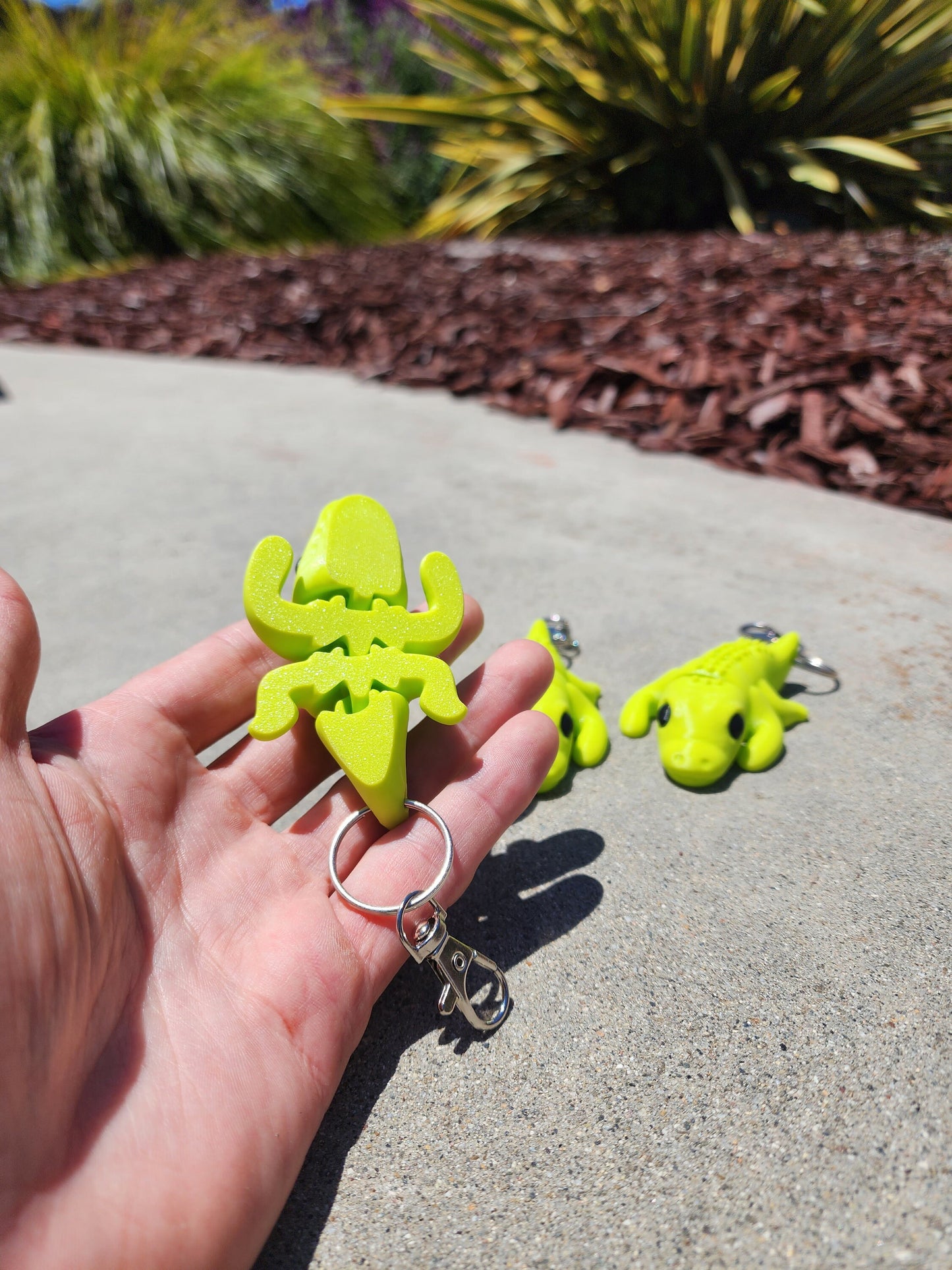 Cute Alligator Keychain 3 Pack - Articulated Keychain