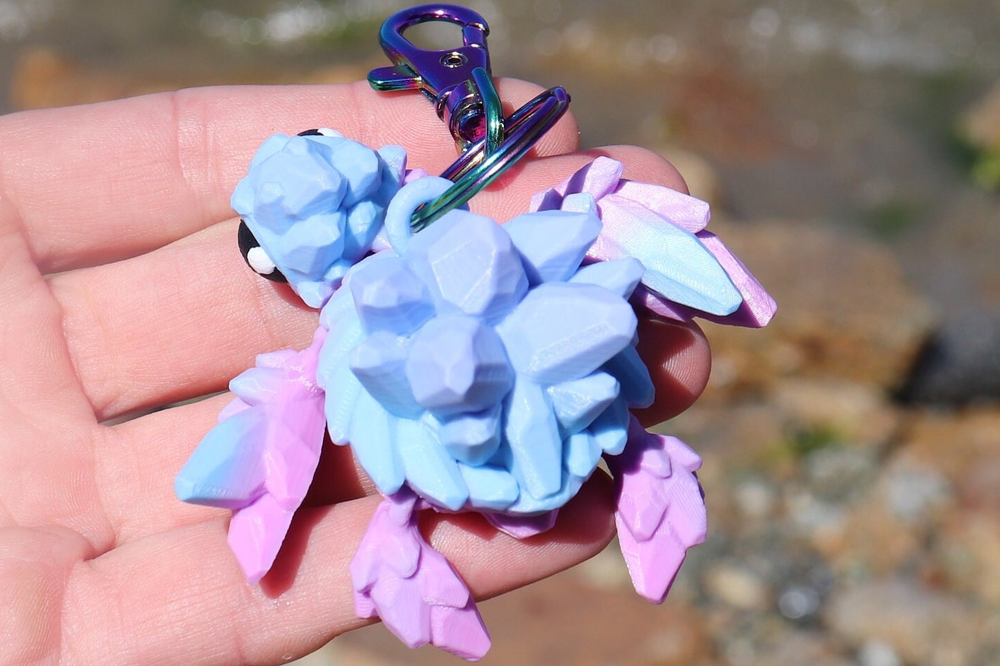 Crystal Turtle Keychain 3 Pack - Articulated Keychain