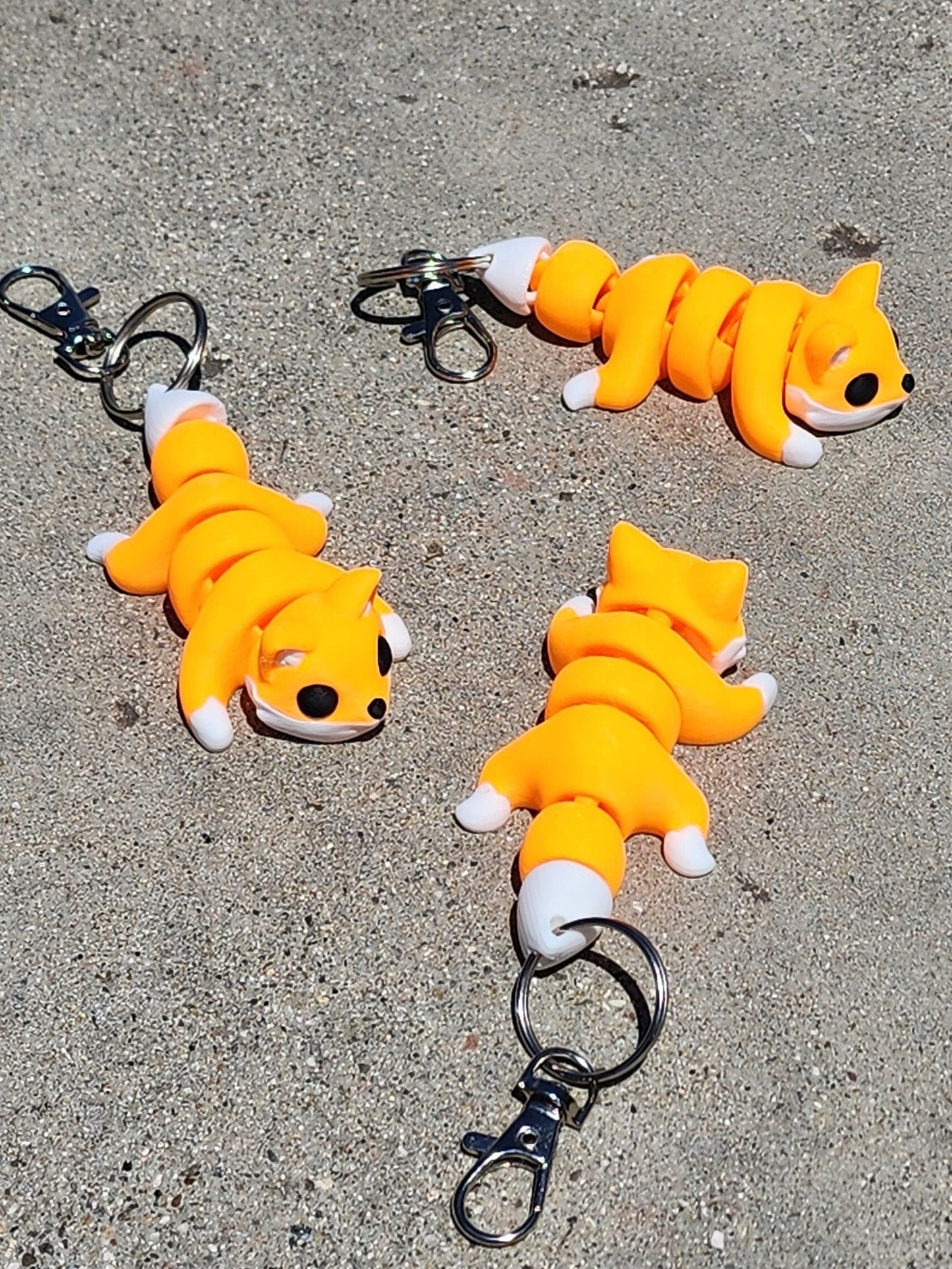 Fox Keychain 3 Pack - Articulated Keychain