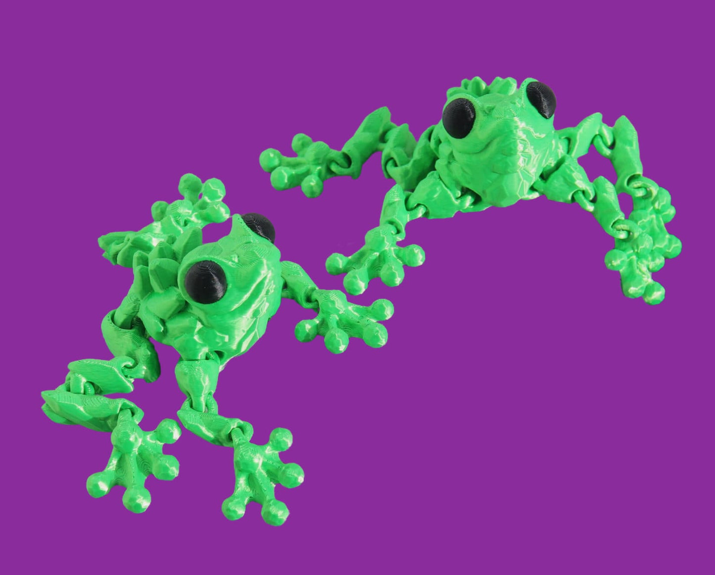 Crystal Gem Frog Toy (3 PACK) - Articulated Fidget Toy