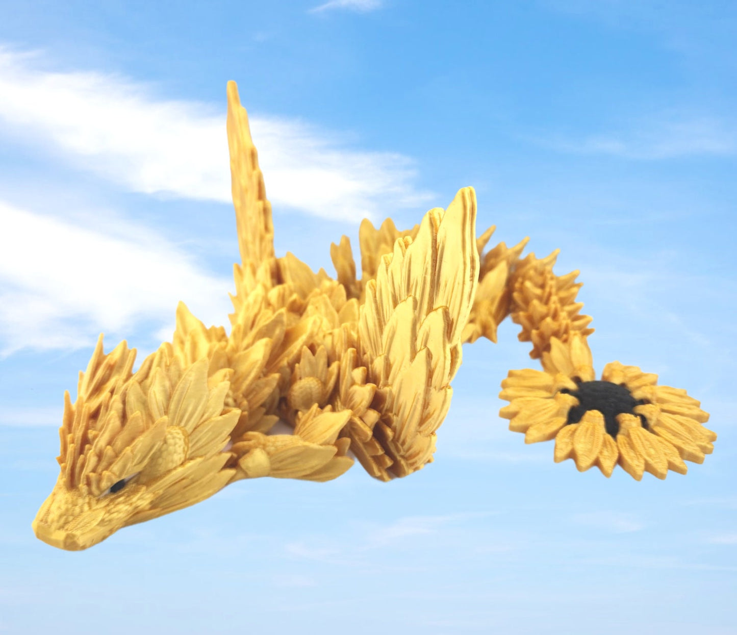 Large Sunflower Dragon - Articulated Fidget Toy