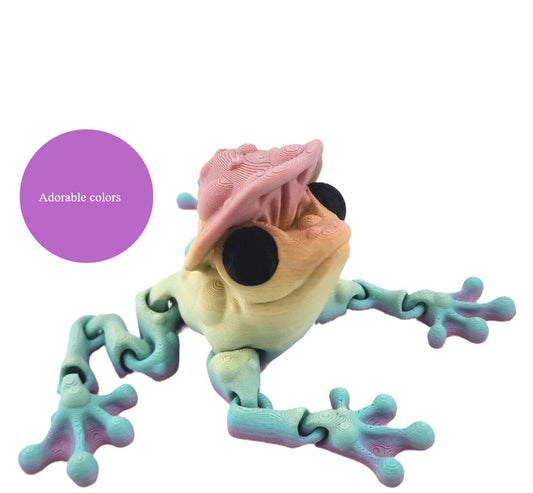 Mushroom Frog Toy (3 PACK) -  Articulated Fidget Toy