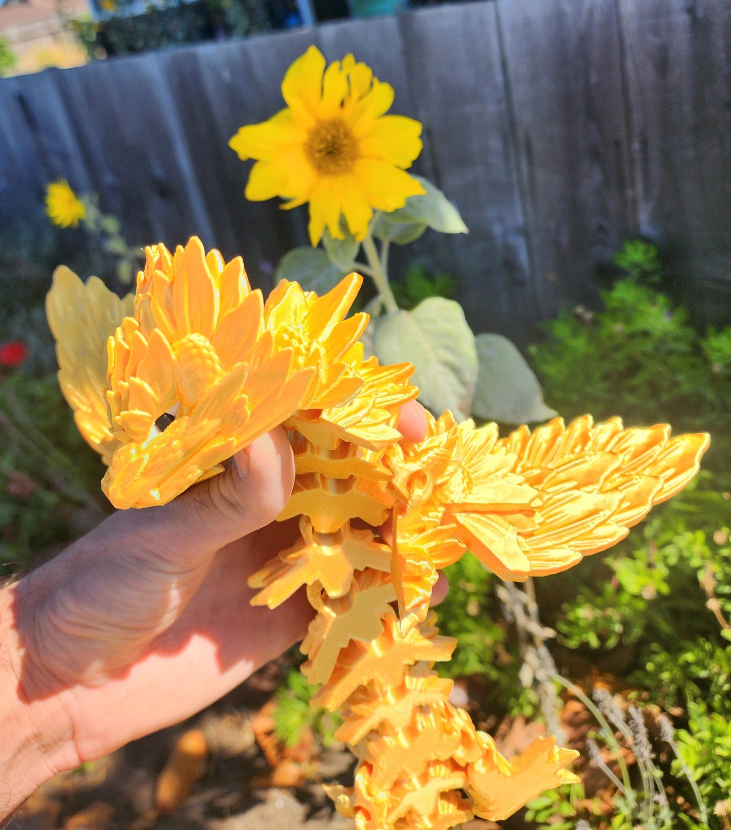 Large Sunflower Dragon - Articulated Fidget Toy